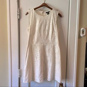 Sleeveless lace skater dress